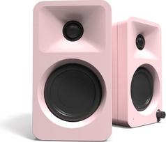 "Kanto ORA" 100 W galios etaloninės dviaukštės etaloninės kompiuterio kolonėlės su "Bluetooth 5.0" ir USB-C | 100 Hz krosoveris | etaloninės kokybės garsas | pora | rožinės spalvos
