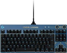 "Logitech G PRO" mechaninė žaidimų klaviatūra - nešiojamoji, be skaičių klaviatūros, nuimamas USB laidas, "Lightsync" RGB apšviesti klavišai, oficialus "League of Legends" leidimas