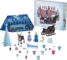 "Mattel Disney Frozen" mažosios lėlės Anna ir Elsa Advento kalendorius su 2 draugų figūrėlėmis, formuojamu smėliu ir 24 žaidimo elementais, įkvėptas Olafo "Frozen" nuotykių, HWX20