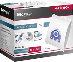 "McFilter" 32 dulkių siurblio maišeliai, skirti "Miele" dulkių siurbliams GN serijos S2 S4 S5 S6 S8, "Complete C2/C3", "Classic C1" dulkių siurblių maišeliai, įskaitant 16 filtrų "Maxi" dėžutėje