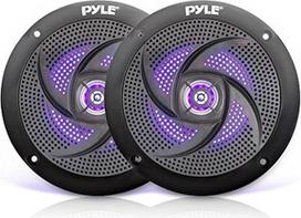 "Pyle" lauko garsiakalbių dėžės, lauko garsiakalbis, lauko dėžė, atsparus vandeniui, 100 W, 2 krypčių garsiakalbis, pasyvusis su LED žibintais, standartizuotas paviršinis garsiakalbis, lengvai montuojamas su magnetine konstrukcija