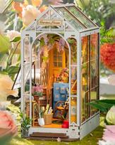 "Rolife Book Nook Kit Bookends" knygų rinkinys "pasidaryk pats" miniatiūrinis namas 3D galvosūkiai Medinis knygų kampelis Diorama modelio kūrimas suaugusiems Modelio rinkinys Kalėdų gimtadienio dovanos (sodo namelis)