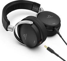 "SoundMAGIC HP1000" laidinės ausinės per ausis, "HiFi Stereo Professional Premium" ausinės, izoliuojančios triukšmą, itin aiški ir plati garso platforma su nuimamu kabeliu, juodos spalvos
