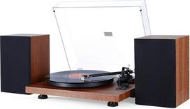 1 BY ONE Belaidis patefonas HiFi sistema su 36 vatų garsiakalbiu, vinilinių plokštelių grotuvas su magnetine kasete