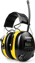31 dB Originali "Ear-Muff" ausinė su 8 stočių nustatymais, itin tvirtos radijo kapsulės ausinės su išmaniojo telefono ir MP3 jungtimi, įskaitant AUX kabelį, 4x "Varta" baterijas ir diržo spaustuką, tvirtos elektroninės ausinės su baterijomis ir diržo spau