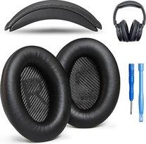 AHG QC35 ausų pagalvėlių / QC35 ii ausinių pagalvėlių rinkinys, suderinamas su "Bose QuietComfort 35 ii" / QC35 ausinėmis (juodas)