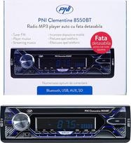 Automobilinis MP3 grotuvas PNI Clementine 8550BT Nuimamas priekinis 4x45w 12V 1 DIN su SD USB AUX RCA