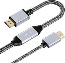 BolAAzuL HDMI ir DisplayPort adapterio kabelis 4K/60Hz, HDMI 2.0 ir DisplayPort 1.2 monitoriaus 2 m kabelis su USB maitinimo jungtimi, HDMI vyriškos įvesties ir DP vyriškos išvesties kabelis, skirtas "Xbox Series X", PS5, PS4 Pro