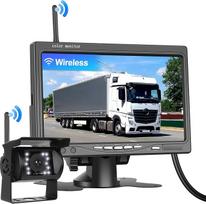 CAMECHO belaidė atbulinės eigos kamera, 7 colių TFT LCD monitorius ir parkavimo kamera IP68K vandeniui atspari automobilio atbulinės eigos kamera, 1080P HD naktinio matymo 120° plataus kampo, skirta