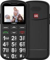 CHAKEYAKE Vyresniojo amžiaus mobilusis telefonas su dideliais mygtukais, mobilusis telefonas be sutarties su 1,7 colio LCD ekranu, SOS funkcija, dviejų SIM kortelių mygtukas, mobilusis telefonas su žibintuvėliu, įkrovimo stotelė, juodas G180