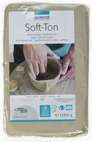 Glorex 6 8075 101 Minkštas molis baltas 500 g Natūralus, itin minkštas ir glotnus molis, kietėjantis ore ir tinkamas viryklėms, baltas, 1000 g