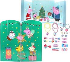 Joytoy Peppa Pig Advento kalendorius su papuošalais ir plaukų aksesuarais - 28 x 7 x 28 cm