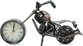 Kūrybiškas retro motociklo modelio laikrodis Metalinis motociklų kolekcijos lentynos laikrodis Geležis Šiuolaikinis menas Namų biuro dekoracijos Ornamentai Dovana tėčiui Vyrams Motociklų mėgėjams