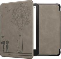 kwmobile Dėklas, suderinamas su "Amazon Kindle Paperwhite" (12. Gen 2024)/"Kindle Colorsoft" Dėklas - Dėklas su užrašu "Kunstleder Cover" - Pusteblume Love Grau