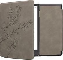 kwmobile dėklas, suderinamas su Pocketbook InkPad 4 / Color 3 / Color 2 / Vivlio InkPad 4 / InkPad Color 3 dėklu - dirbtinės odos viršelis - Magnolijos pilka