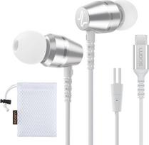 LUDOS OMNITONE USB C ausinės, 5 metų garantija iPhone 16 15 Pro Max Plus Samsung Galaxy S24 S23 Ultra S22 S21 FE S20 A53 A54, USB C tipo ausinės su mikrofonu į ausis su kabeliu iPad -