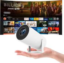 Mini projektorius 4K - išmanusis projektorius mobiliajam telefonui, palaikantis "Android 11", mini projektorius "Bedroom 5G WiFi 6 BT 5.0", 130 colių ekranas telefonui/PC/Xbox, nešiojamasis namų kino filmas, pasukamas 180° kampu