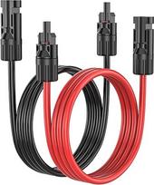 MOSWAG saulės kabelis 10 m, 4 mm² 12AWG saulės kolektorių saulės kolektorių ilgintuvas, ilgintuvas su kištuku ir kištukiniu lizdu, skirtas saulės kolektorių kištukui, saulės valdikliui, akumuliatoriui