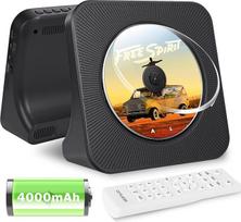 Nešiojamas CD grotuvas su "Bluetooth", įkraunamas CD grotuvas automobiliui, vaikų CD grotuvas su nuotolinio valdymo pulteliu, dulkių dangteliu, FM radiju, USB ir AUX prievadu, juodas CD grotuvas namams