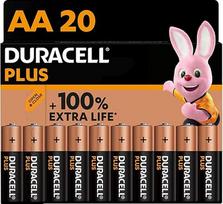 Šarminės baterijos "Duracell Plus AA Mignon", 1,5 V LR6 MN1500, 20 vnt.