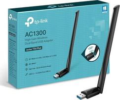 TP-Link Archer T3U Plus AC1300 High Gain Dualband USB WLAN adapteris su didelio stiprinimo antenomis (iki 867Mbps 5 GHz dažniu ir 400Mbps 2,4 GHz dažniu, suderinamas su Windows 10 / 8.1 / 8/7 ir