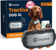 Tractive GPS seklys šunims - XL Adventure | Atsparus įkandimams stiklo pluošto korpusas | Baterija iki 1 mėnesio | Rinkos lyderis | Tiesioginis sekimas visame pasaulyje | Signalas išvykus | Veiklos stebėjimas ir įspėjimai apie sveikatą