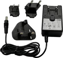 Universalus kintamosios srovės maitinimo šaltinio adapteris 12V 3A 36W, 100-240V, 1,5M 2,5 mm, su daugiafunkciniu kištuku JK, ES, JAV, 1,5M*2,5 mm, palaiko MINIX mini kompiuterius NEO Z83-4, NEO Z83-4 Pro, NEO Z83-4 Plus, NEO N42C-4 ir NEO X39