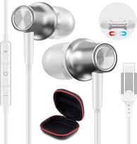 USB C ausinės "Galaxy A54 A55 A35", magnetinės ausinės su mikrofonu, C tipo ausinės "In-Ear", skirtos "Samsung A34 5G A33 A53 S24", "iPhone 16 15 Pro Mi 13T 14 Pixel 9