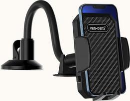 VEN-DENS Automobilio priekinio stiklo prietaisų skydelio telefono laikiklis Ilgos rankos stabilus telefono laikiklis, valdomas viena ranka, skirtas "Samsung/iPhone/Huawei/Motorola/Nokia/OnePlus" ir kt.