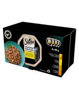 SHEBA Selection Paukštienos skonio 8x85 g padaže su vištiena ir kalakutiena, vištiena, paukštiena, kalakutiena