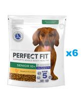 PERFECT FIT Senior 10+ sausas visavertis ėdalas vyresniems nei 10 metų mažų veislių šunims su vištiena 6x825 g