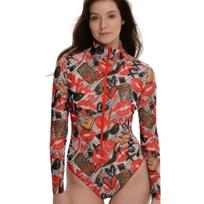 RODASOLEIL Fashion išmanusis maudymosi kostiumėlis ilgomis rankovėmis su užtrauktuku
