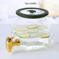 Large Capacity Nordic Water Jug with Faucet Cool Kettle Home Livingroom Fruit Teapot Lemonade with Tap 2300ml Water Bottle