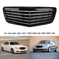 Priekinio buferio grotelės, grotelės, tinkančios Mercedes Benz W211 E350 500 07-09 blizgios juodos