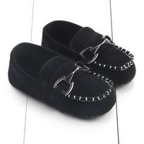 Nauji kūdikio batai Minkštas padukas Neslystantys kūdikio vaikščiojimo batai Unisex Laisvalaikio Odiniai raidės Pirmieji kūdikio vaikščiojimo batai 0-18M 0-6m juoda