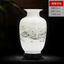 Jingdezhen keramikinė vaza Namų dekoravimo aksesuarai Stalo ornamentas Svetainės gėlių vazonas Kiniško stiliaus Keramikos amatai white