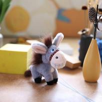 Mielas Mažas Asiliuko Pakabukas Pliušinis Žaislas Lėlė Animacinis Krepšio Pakabukas Raktų Pakabukas Skudurinė Lėlė 12 cm