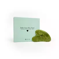 Jade Gua Sha nefrito akmuo masažui. žalias