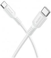 Baltas USB-C - USB-C 60W 3A 100cm laidas "Borofone Cable BX116 Certain"