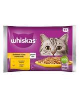 WHISKAS Naminių paukščių drebučių želė su kalakutiena ir vištiena 4x85g