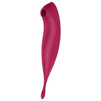Satisfyer Twirling Pro - programėle valdoma klitorio vibracija (raudona)