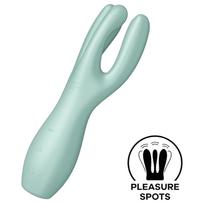 Satisfyer Threesome 3 - akumuliatorinis klitorio vibratorius (mėta)