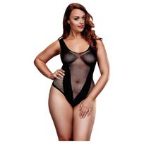 BACI Plus Size - kūno kojinė iš tinklinio audinio - juoda - XL-XXL