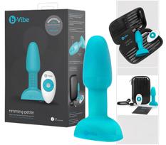 b-Vibe - analinis vibratorius su besisukančiomis granulėmis - turkio spalvos
