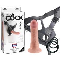 King Cock Strap-on 6 - prisegamas dildo (kūno spalvos)