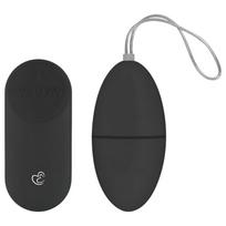 EasyToys - nešiojamas radijo bangomis valdomas vibruojantis kiaušinėlis su 7 režimais (juodas)