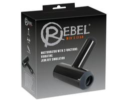 Rebel - masturbatorius vyrams - judantis, vibruojantis - juodas, įkraunamas
