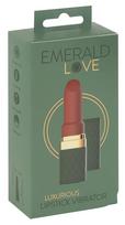 Emerald Love - įkraunamas, vandeniui atsparus lūpdažių formos vibratorius (raudonas)