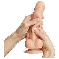 Strap-on-me S - dviejų sluoksnių, su siurbtuku dildo (kūno spalvos)
