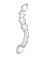 Rimba Xena - stiklinis dvigubas dildo - skaidrus